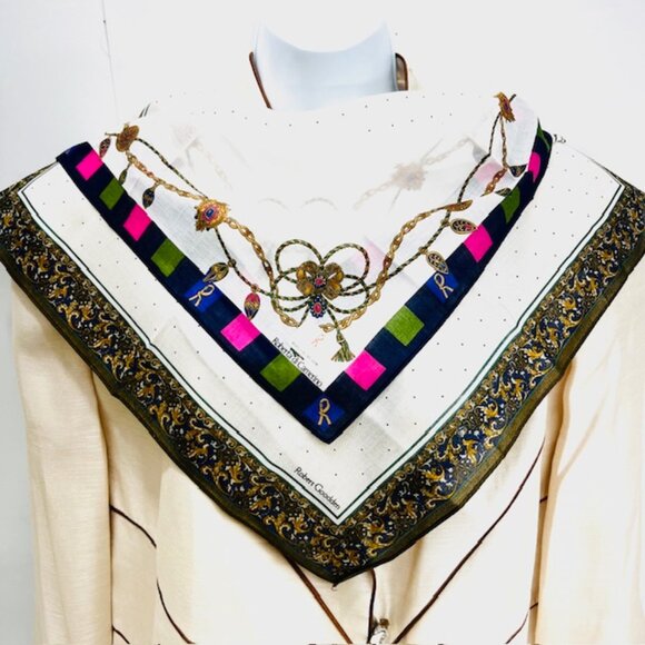 (2) New Roberta G & Roberta DiCamana hankerchief 17" Beige Olive bow tie (13) - Picture 1 of 8